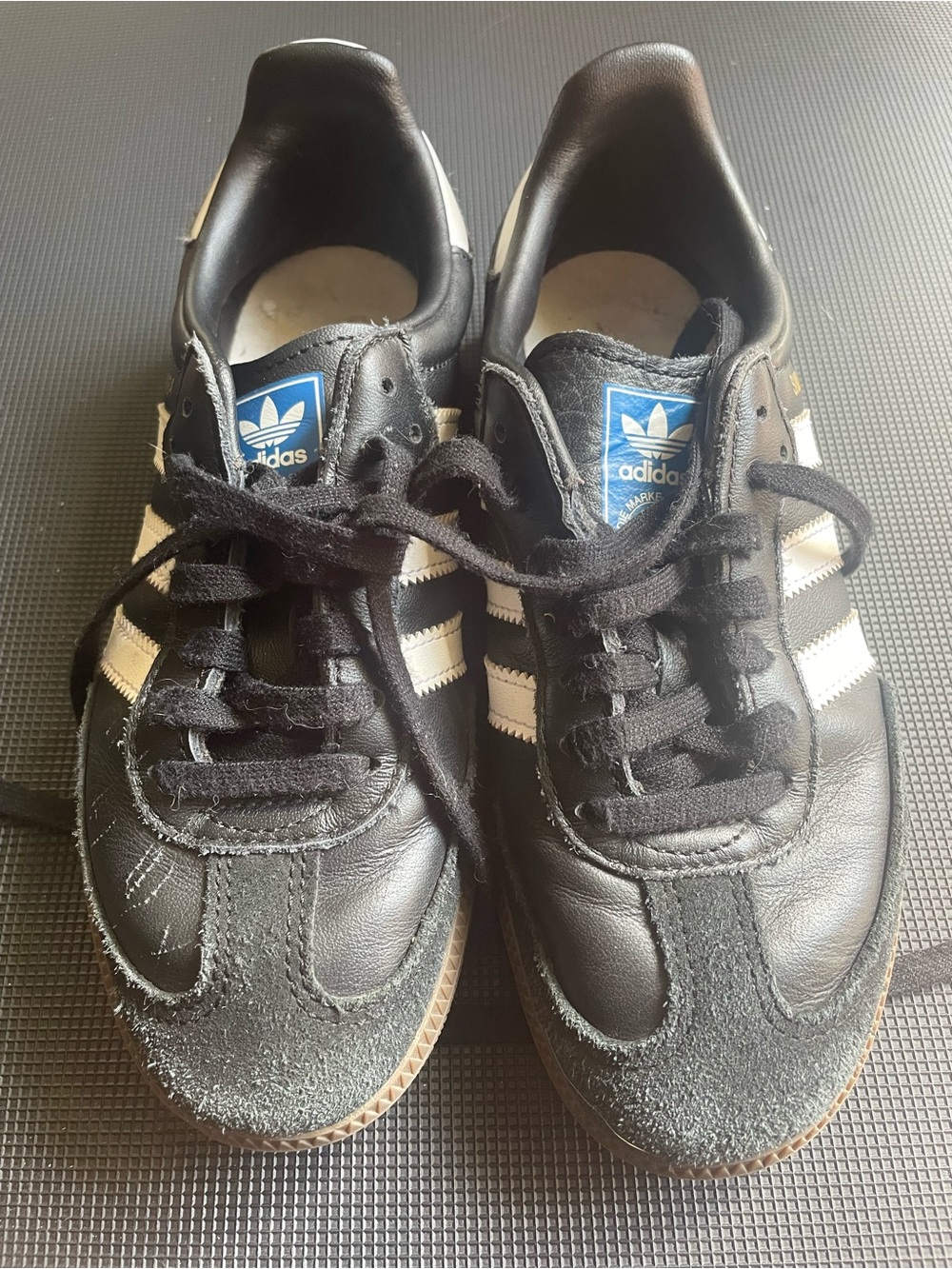 Kids Adidas Samba black and white size 3.5